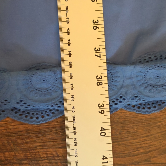 Blue Sleeveless Sundress with Lace Detail - Picture 11 of 13